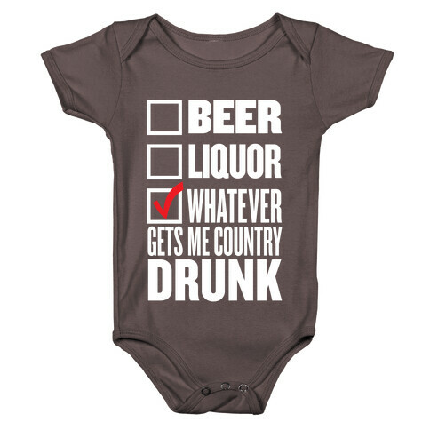 Whatever Gets Me Country Drunk Baby One-Piece