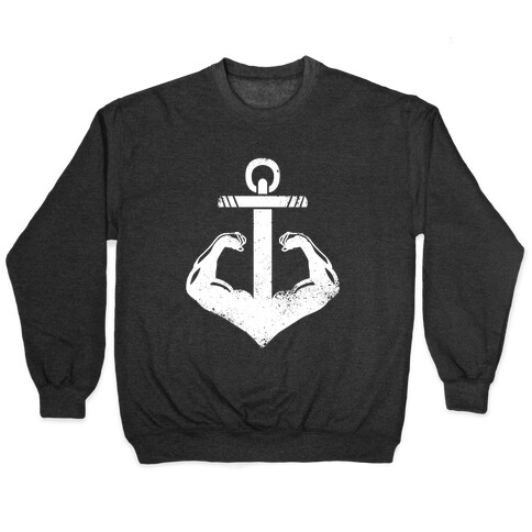 Swole Anchor (White Ink) Pullover