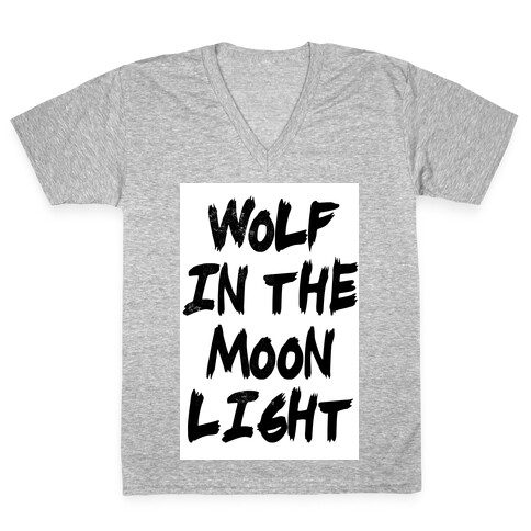 Wolf in the Moonlight V-Neck Tee Shirt