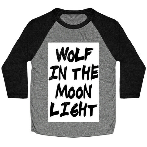 Wolf in the Moonlight Baseball Tee