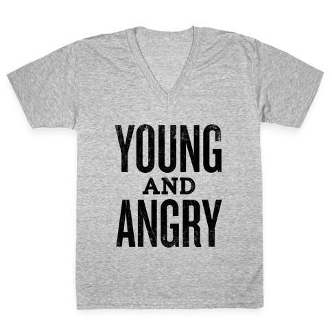 Young And Angry V-Neck Tee Shirt