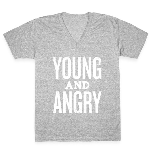 Young And Angry V-Neck Tee Shirt