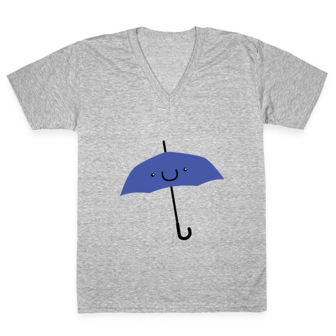 Blue Umbrella V-Neck Tee Shirt