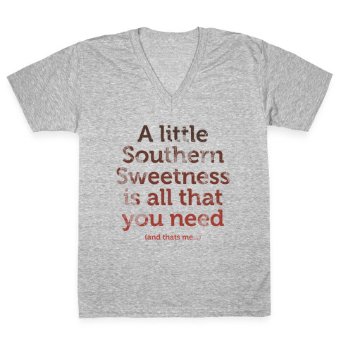 A Little Southern Sweetness (Tank) V-Neck Tee Shirt