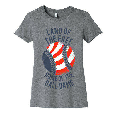 Land of the Free Home of the Ball Game (Vintage) Womens T-Shirt