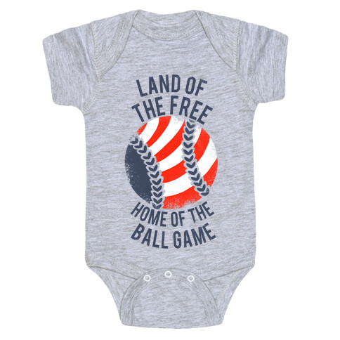 Land of the Free Home of the Ball Game (Vintage) Baby One-Piece