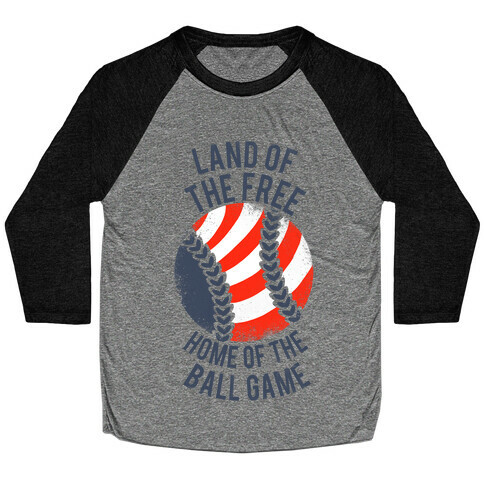 Land of the Free Home of the Ball Game (Vintage) Baseball Tee