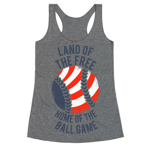 Land of the Free Home of the Ball Game (Vintage) Racerback Tank Top