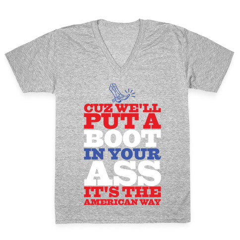 It's The American Way V-Neck Tee Shirt