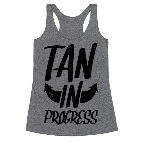 Tan In Progress Racerback Tank Top