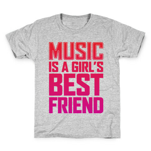 Music Is A Girl's Best Friend Kids T-Shirt