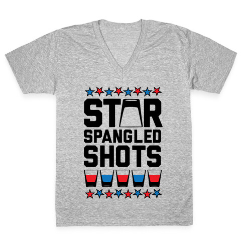 Star Spangled Shots V-Neck Tee Shirt