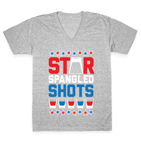 Star Spangled Shots V-Neck Tee Shirt