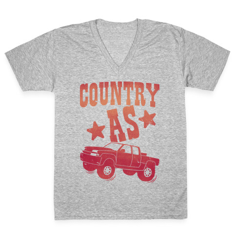 Country as Truck V-Neck Tee Shirt