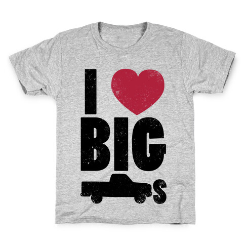 I Heart Big Trucks Kids T-Shirt