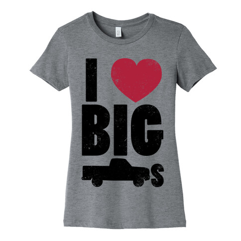 I Heart Big Trucks Womens T-Shirt