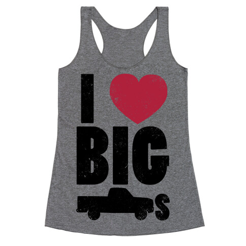 I Heart Big Trucks Racerback Tank Top