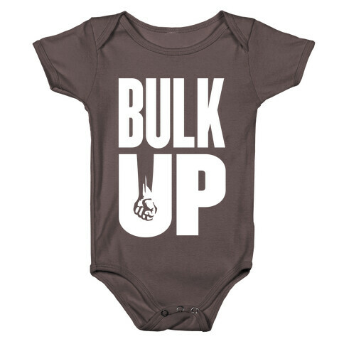 Bulk Up (White) Baby One-Piece