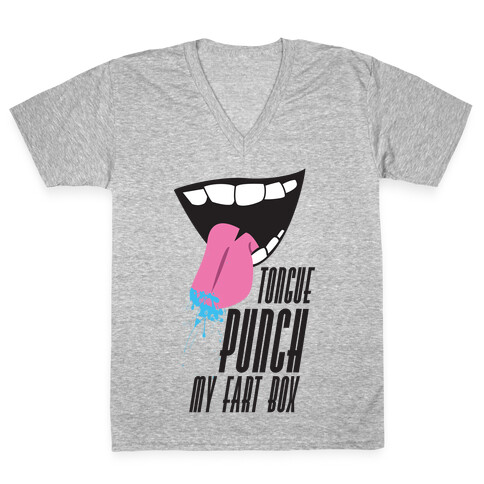 Tongue Punch My Fart Box V-Neck Tee Shirt