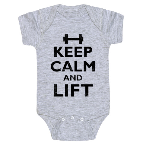 Keep Calm And Lift Baby One-Piece