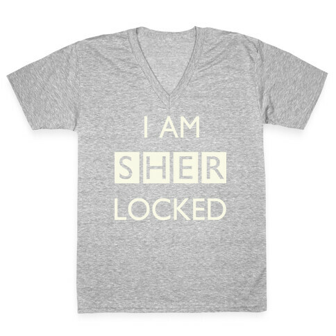 I am Sherlocked V-Neck Tee Shirt