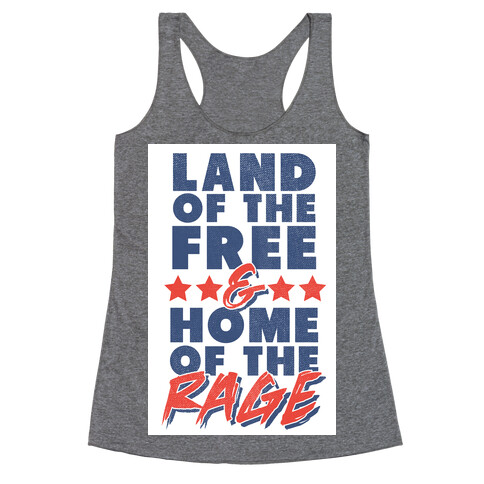 Land of the Free Home of The Brave Racerback Tank Top