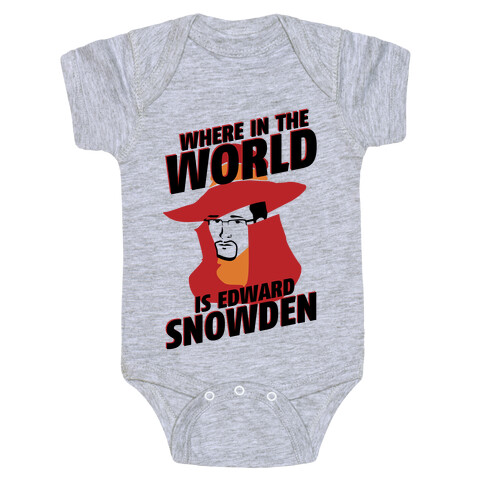 Where In The World Is Edward Snowden Baby One-Piece