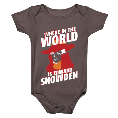 Where In The World Is Edward Snowden Baby One-Piece