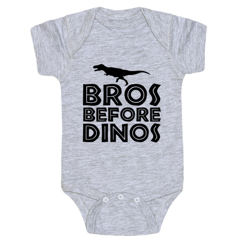 Bros Before Dinos Baby One-Piece