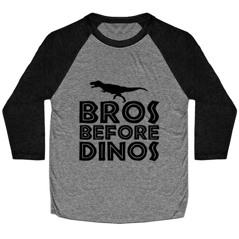 Bros Before Dinos Baseball Tee