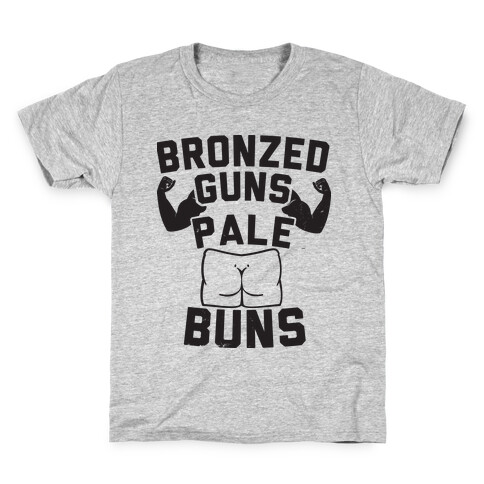 Bronzed Guns Pale Buns Kids T-Shirt