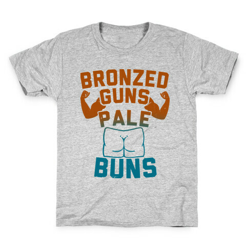 Bronzed Guns Pale Buns Kids T-Shirt