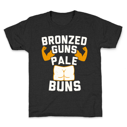 Bronzed Guns Pale Buns Kids T-Shirt