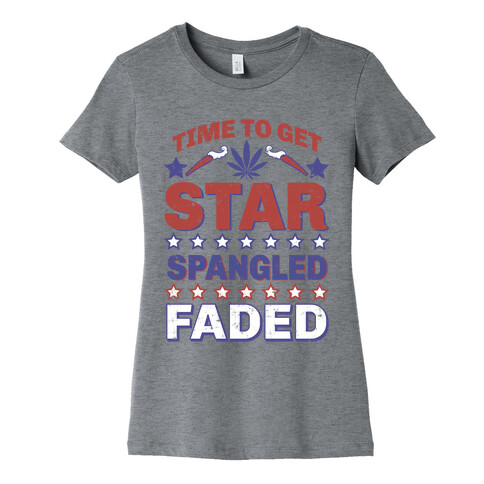 Star Spangled Faded Womens T-Shirt
