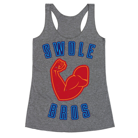 Swole Bros Red Racerback Tank Top