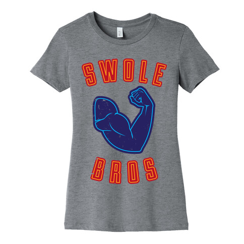 Swole Bros Blue Womens T-Shirt