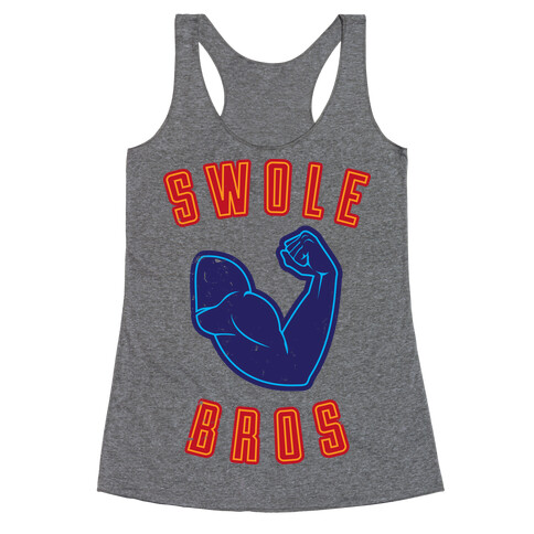 Swole Bros Blue Racerback Tank Top