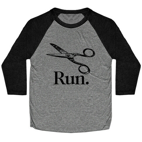 Run With Scissors Baseball Tee