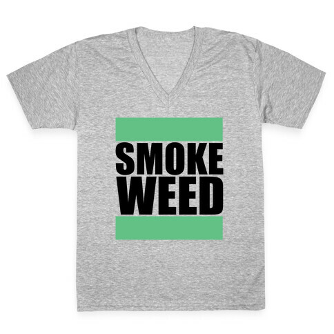 Smoke Weed V-Neck Tee Shirt
