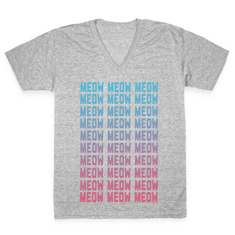 Meow V-Neck Tee Shirt