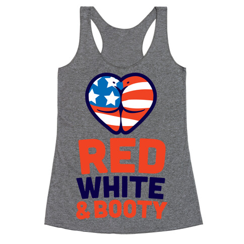 Red White and Booty Racerback Tank Top