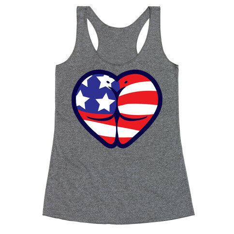Red White and Booty  Racerback Tank Top
