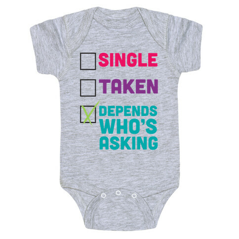 Depends Who's Asking Baby One-Piece