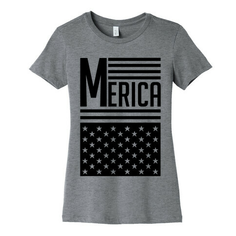 Merican Flag Womens T-Shirt