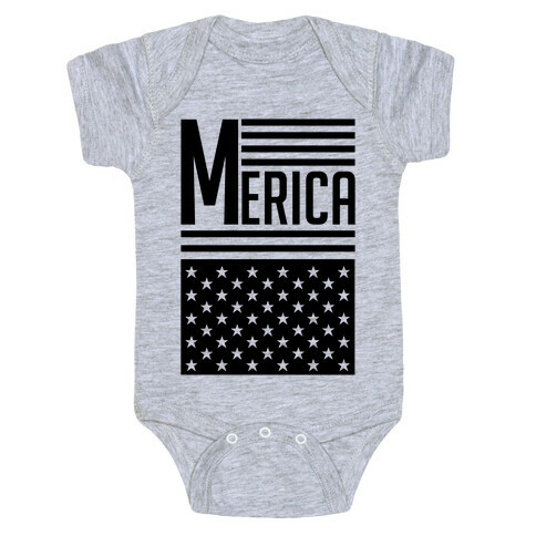 Merican Flag Baby One-Piece