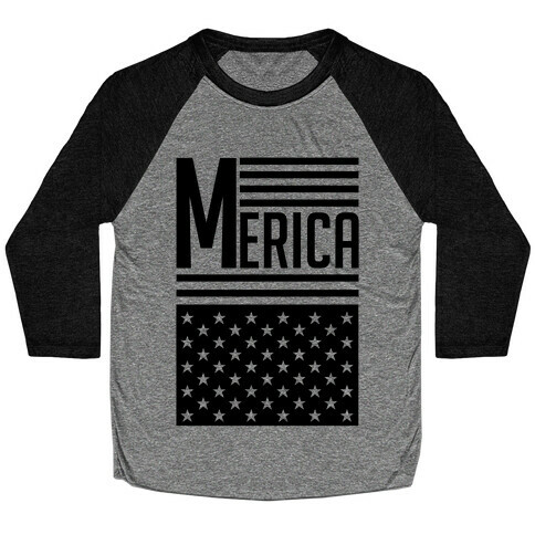 Merican Flag Baseball Tee