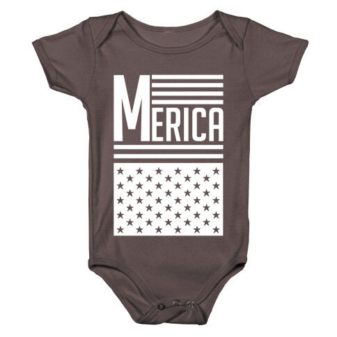 Merican Flag Baby One-Piece