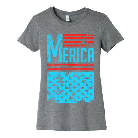 Merican Flag Womens T-Shirt