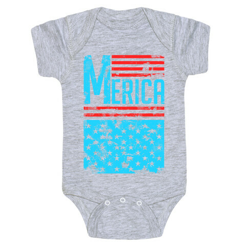 Merican Flag Baby One-Piece