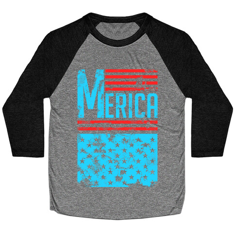 Merican Flag Baseball Tee